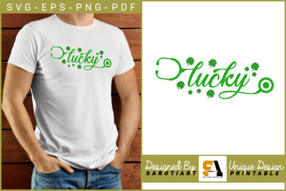Lucky with Nurse Stethoscope Design: Graphics and Crafts for Creative Projects