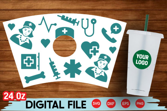 Nurse 24oz Cup Design: Graphics and Crafts Made Simple