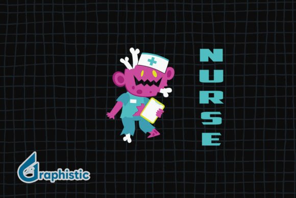 Nurse Zombie Halloween Graphics and Crafts