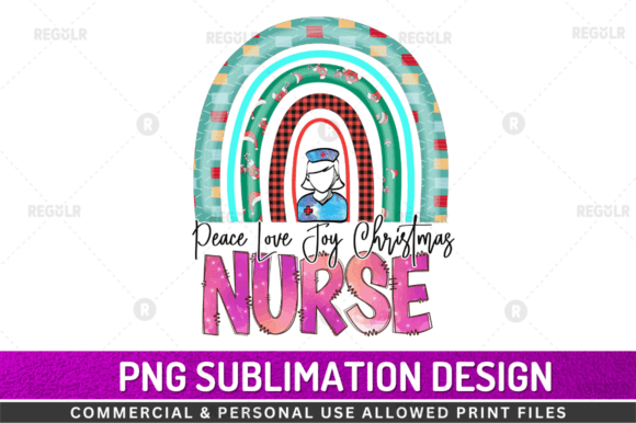 Peace Love Joy Christmas Nurse Graphics and Crafts