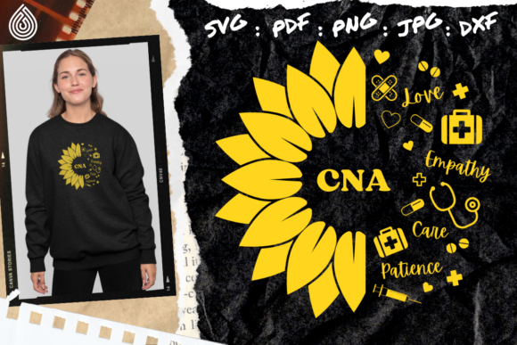 Sunflower Nurse Life, CNA Graphics and Crafts