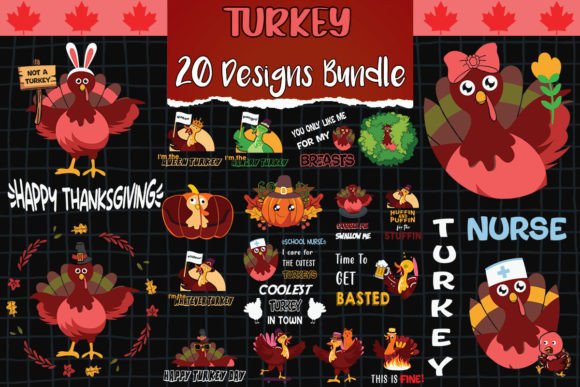 Turkey Bundle SVG 20 Designs