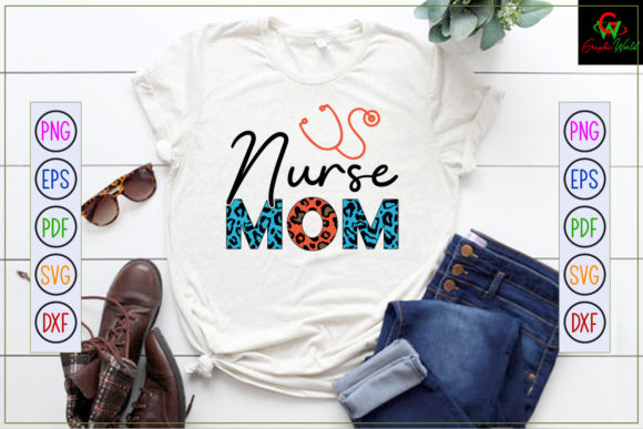 Wife Nurse Mom Sublimation Design